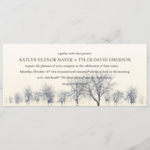 Snowy Winter Wonderland Invitation au mariage d'hi