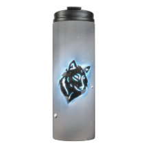 Snowy Wolf Icon Blue