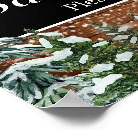 Snowy Wood & Forest Bar Bat mitzvah Affiche de bie (Coin)