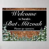 Snowy Wood & Forest Bar Bat mitzvah Affiche de bie (Devant)