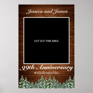 Snowy Wood & Forest Country Jubileum Foto Prop Poster