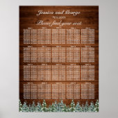 Snowy Wood Forest Country Seating Chart 20 Tables Poster (Voorkant)