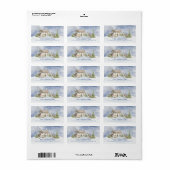 Snowy Woodland Winter Home Étiquette (Feuille entière)