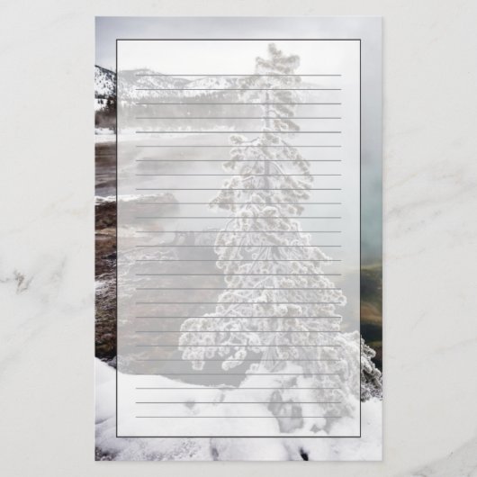 Snowy Yellowstone Briefpapier (Voorkant)