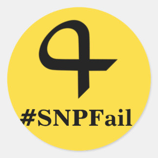 SNPFail-Stickers Ronde Sticker