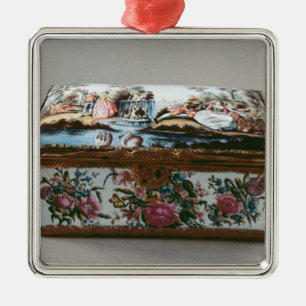 Snuffbox, c.1750 metalen ornament