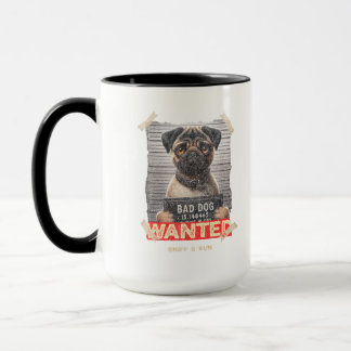 Snuffelende & Wegrennende Pug: Schattige voortvluc Mok