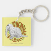 Snuffleupagus B&W Schets Tekenen Sleutelhanger (Achterkant)