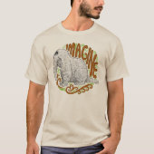 Snuffleupagus B&W Schets Tekenen T-shirt (Voorkant)