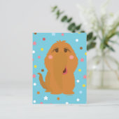 Snuffleupagus Blue Stars & Stippen Pattern Briefkaart (Staand voorkant)