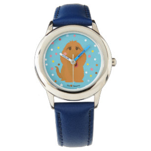 Snuffleupagus Blue Stars & Stippen Pattern Horloge