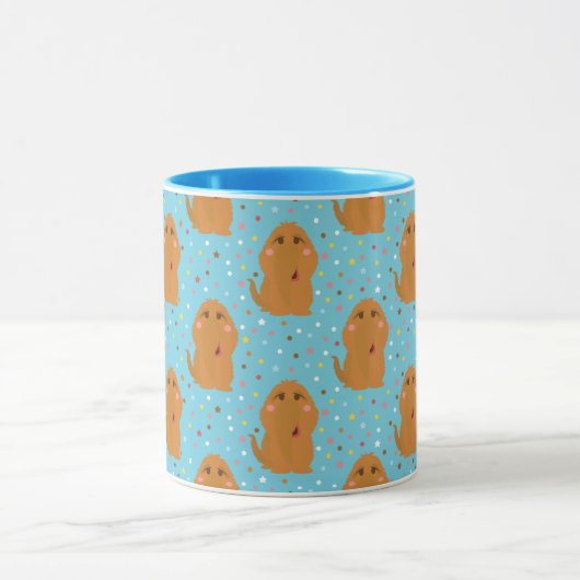 Snuffleupagus Blue Stars & Stippen Pattern Mok (Midden)