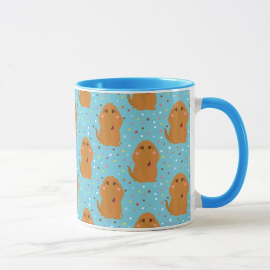 Snuffleupagus Blue Stars & Stippen Pattern Mok (Rechts)