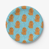Snuffleupagus Blue Stars & Stippen Pattern Papieren Bordje (Voorkant)