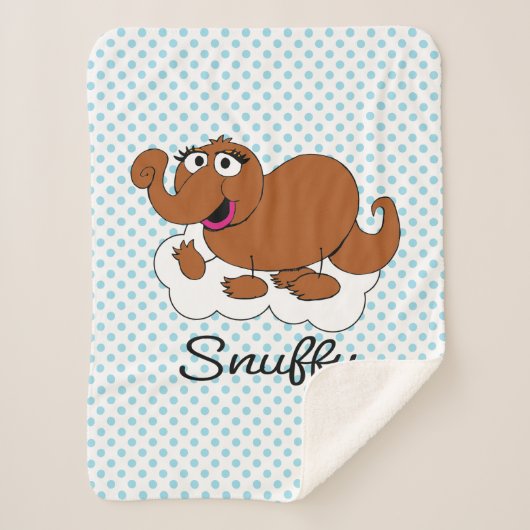 Snuffleupagus Doodley Graphic Sherpa Deken (Voorkant)