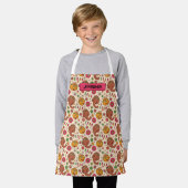 Snuffleupagus en Big Bird Groovy Flower Pattern Schort (Gedragen)