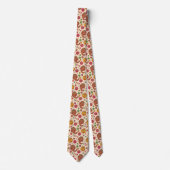 Snuffleupagus en Big Bird Groovy Flower Pattern Stropdas (Voorkant)