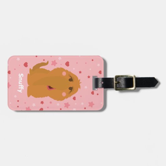 Snuffy Hearts & Stars Grafisch Bagagelabel (Voorkant horizontaal)