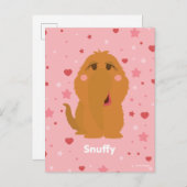 Snuffy Hearts & Stars Grafisch Briefkaart (Voorkant / Achterkant)