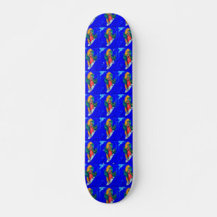 snufjes op blauw skateboard