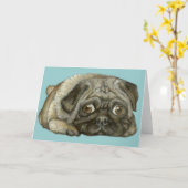 Snug als een pug kaart (Gele Bloem)