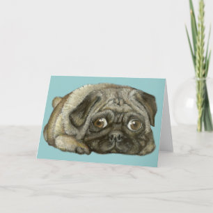 Snug als een pug kaart