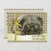 Snug pug aankondigingskaart (Voorkant / Achterkant)