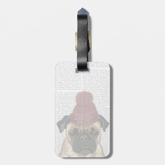 Snug Pug Bagagelabel (Achterkant verticaal)