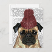 Snug Pug Briefkaart (Voorkant / Achterkant)