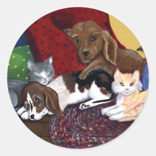 Snuggable Ronde Sticker (Voorkant)