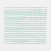 Snuggable Stempel Groen en Wit Striped Fleece Deken (Voorkant (Horizontaal))