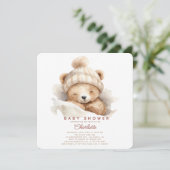 Snuggle Beer Baby shower Uitnodiging (Staand voorkant)
