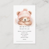 Snuggle Beer Luier Raffle Ticket Behuizing Kaart (Voorkant)