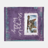 Snuggle Buddy Paars/Blauwgroen Fleece Photo Blanke (Voorkant (Horizontaal))