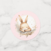 Snuggle Bunny Het is een meisje Confetti (Kleine voorkant)