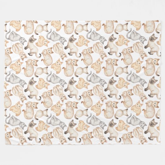 Snuggle Kat 60x80 fleece deken (Voorkant (Horizontaal))