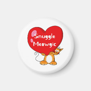 Snuggle Meowgic Funny Cat Pun Art Magneet