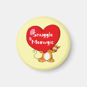 Snuggle Meowgic Funny Cat Pun Art Magneet