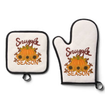 "Snuggle Season" Oven Mitt en Pot Holder Set