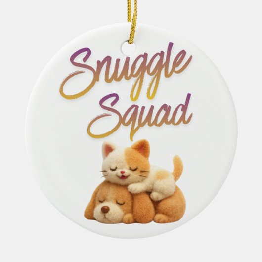 Snuggle Squad Keramisch Ornament (Voorkant)