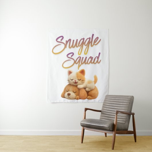 Snuggle Squad Wall Tapestry Wandkleed (In situ)