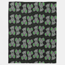 Snuggle Sweet Dreams Teddy-emerald green Fleece Deken