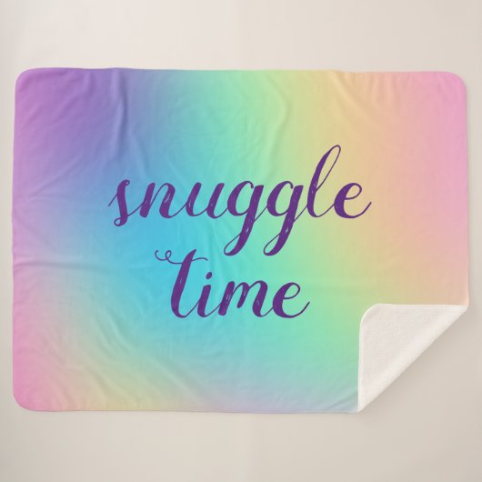 "Snuggle Time" pasteithetische dop Sherpa Deken (Voorkant (horizontaal))