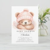 Snuggle Up Beer Baby shower uitnodiging (Staand voorkant)