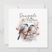 Snuggle weer is hier, vogels op tak kerst feestdagenkaart (Voorkant)