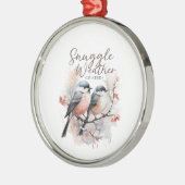 Snuggle weer is hier, vogels op tak kerst metalen ornament (Links)