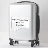 SnuggleNames: aangepaste bijnaam Vinyl Sticker (Koffer)