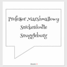 SnuggleNames: aangepaste bijnaam Vinyl Sticker