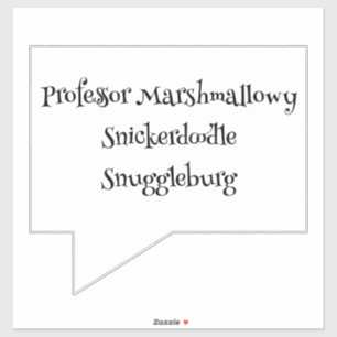 SnuggleNames : Autocollant vinyle de surnom person