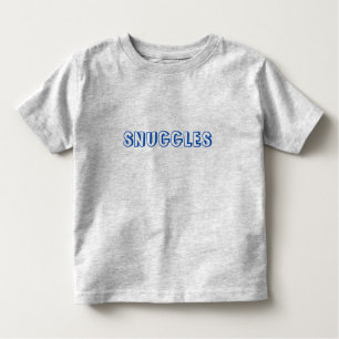 "Snuggles" blauwe letters Kinder Shirts
